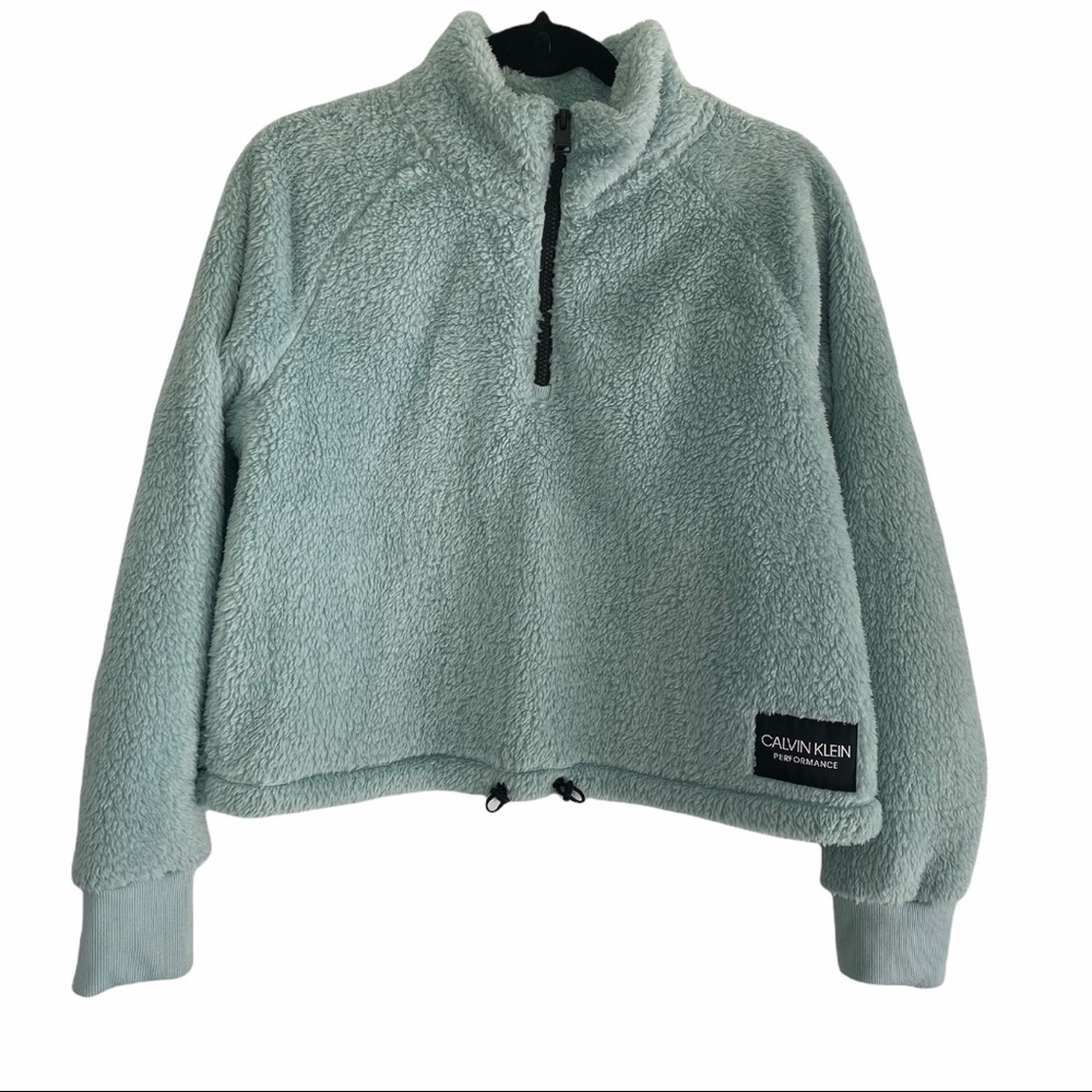CALVIN KLEIN Performance Quarter Zip Top. Size: L